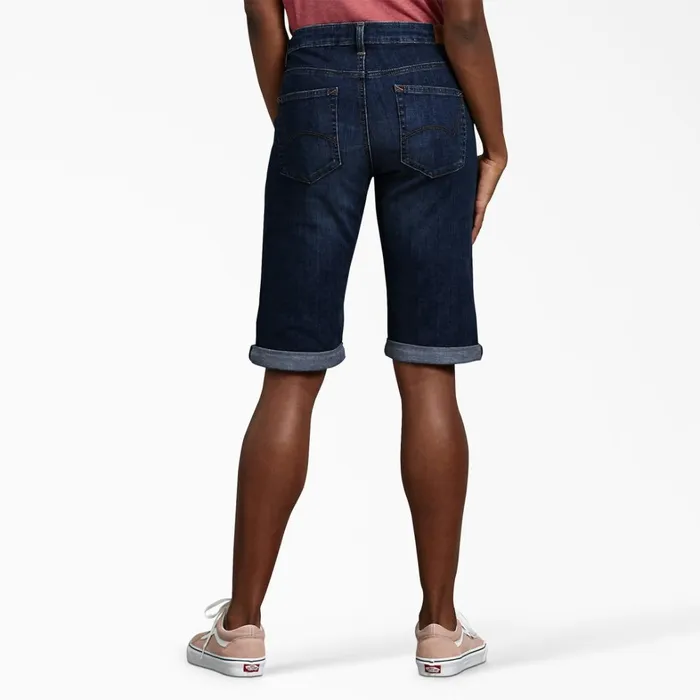 Dickies Jean Shorts Womens Perfect Shape Straight Fit Bermuda Jean Shorts 11034 Rinsed Indigo Blue Rinsed Indigo Blue rnb 8211 Women Dickies Jean Shorts Womens Perfect Shape Straight Fit Bermuda Jean Shorts 11034 Rinsed Indigo Blue Rinsed Indigo Blue rnb 8211 Women