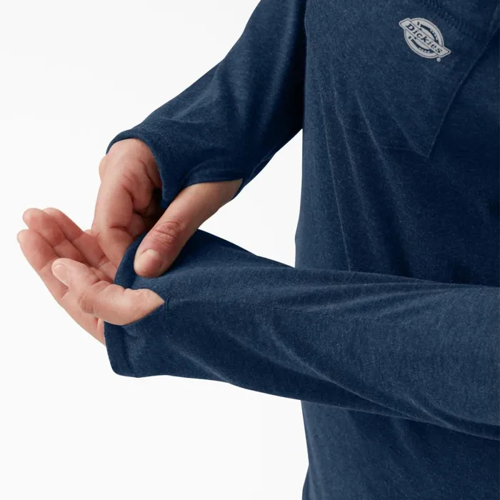 Dickies Long Sleeve TShirts Women039s Plus Cooling Performance Sun Shirt Dark Navy Heather Dark Navy Heather dnh 8211 Women Dickies Long Sleeve TShirts Women039s Plus Cooling Performance Sun Shirt Dark Navy Heather Dark Navy Heather dnh 8211 Women