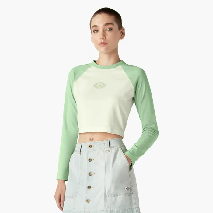 Dickies Long Sleeve TShirts Womens Sodaville Cropped TShirt Quiet Green Quiet Green qg2 8211 Women Dickies Long Sleeve TShirts Womens Sodaville Cropped TShirt Quiet Green Quiet Green qg2 8211 Women