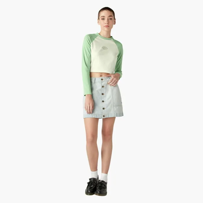 Dickies Long Sleeve TShirts Womens Sodaville Cropped TShirt Quiet Green Quiet Green qg2 8211 Women Dickies Long Sleeve TShirts Womens Sodaville Cropped TShirt Quiet Green Quiet Green qg2 8211 Women