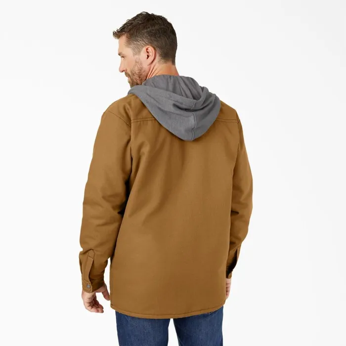 Dickies Outerwear Water Repellent Duck Hooded Shirt Jacket Brown Duck Brown Duck bd 8211 Men Dickies Outerwear Water Repellent Duck Hooded Shirt Jacket Brown Duck Brown Duck bd 8211 Men