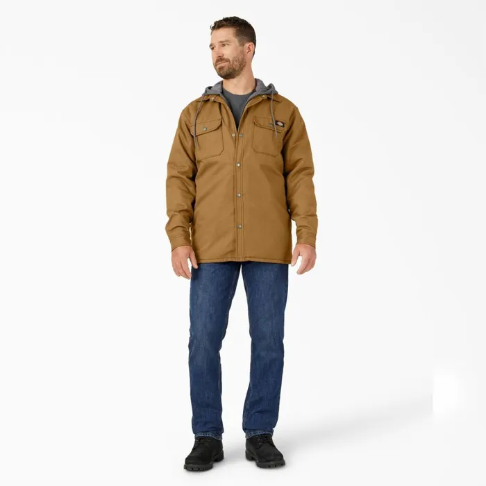 Dickies Outerwear Water Repellent Duck Hooded Shirt Jacket Brown Duck Brown Duck bd 8211 Men Dickies Outerwear Water Repellent Duck Hooded Shirt Jacket Brown Duck Brown Duck bd 8211 Men