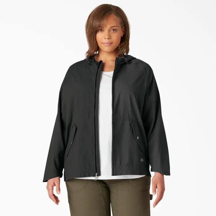 Dickies Outerwear Women039s Plus Performance Hooded Jacket Black Black bkx 8211 Women