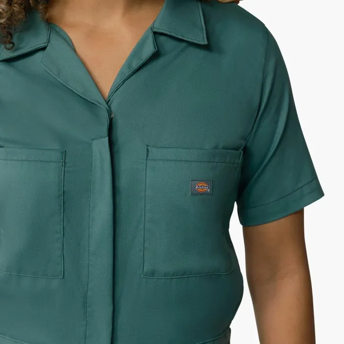 Dickies Painters Women039s Cooling Short Sleeve Coveralls Lincoln Green Lincoln Green ln 8211 Women