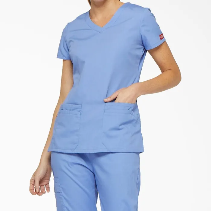 Dickies Scrubs Women039s EDS Signature VNeck Scrub Top With Pen Slot Ceil Blue Ceil Blue cbl 8211 Women Dickies Scrubs Women039s EDS Signature VNeck Scrub Top With Pen Slot Ceil Blue Ceil Blue cbl 8211 Women