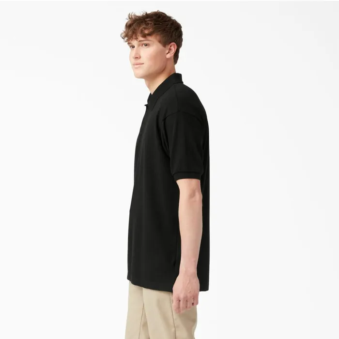 Dickies Shirts Adult Size Piqu Short Sleeve Polo Black Black bk 8211 Kids