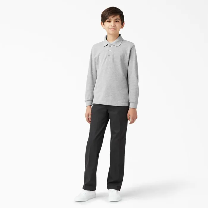 Dickies Shirts Kids039 Piqu Long Sleeve Polo 420 Heather Gray Heather Gray hg 8211 Kids Dickies Shirts Kids039 Piqu Long Sleeve Polo 420 Heather Gray Heather Gray hg 8211 Kids