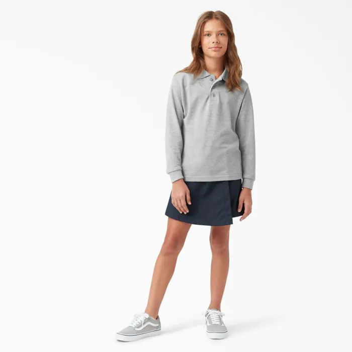 Dickies Shirts Kids039 Piqu Long Sleeve Polo 420 Heather Gray Heather Gray hg 8211 Kids Dickies Shirts Kids039 Piqu Long Sleeve Polo 420 Heather Gray Heather Gray hg 8211 Kids
