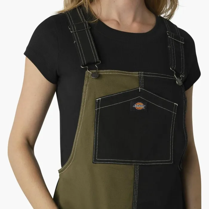 Dickies Skirts and Dresses Women039s Regular Fit Colorblock Bib Overall Dress MilitaryBlack Color Block Militaryblack Color Block mck 8211 Women Dickies Skirts and Dresses Women039s Regular Fit Colorblock Bib Overall Dress MilitaryBlack Color Block Militaryblack Color Block mck 8211 Women