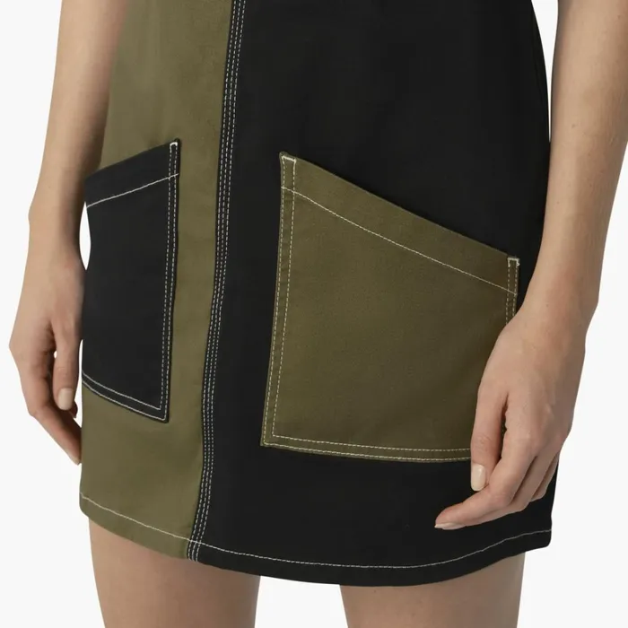 Dickies Skirts and Dresses Women039s Regular Fit Colorblock Bib Overall Dress MilitaryBlack Color Block Militaryblack Color Block mck 8211 Women Dickies Skirts and Dresses Women039s Regular Fit Colorblock Bib Overall Dress MilitaryBlack Color Block Militaryblack Color Block mck 8211 Women