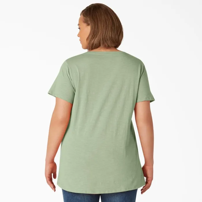 Dickies Tops Women039s Plus Short Sleeve VNeck TShirt Celadon Green Celadon Green c2g 8211 Women Dickies Tops Women039s Plus Short Sleeve VNeck TShirt Celadon Green Celadon Green c2g 8211 Women