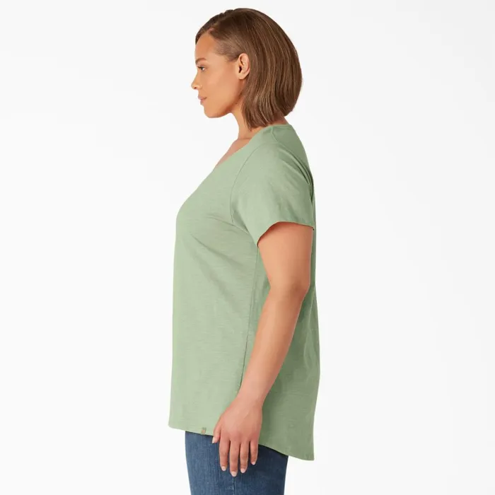 Dickies Tops Women039s Plus Short Sleeve VNeck TShirt Celadon Green Celadon Green c2g 8211 Women Dickies Tops Women039s Plus Short Sleeve VNeck TShirt Celadon Green Celadon Green c2g 8211 Women