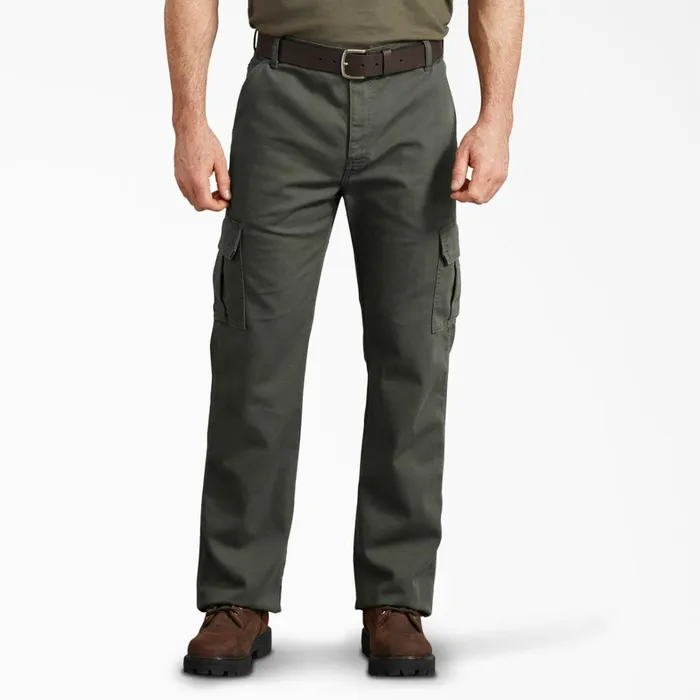 Dickies Work Pants FLEX Regular Fit Duck Cargo Pants Stonewashed Olive Green Stonewashed Olive Green sog 8211 Men