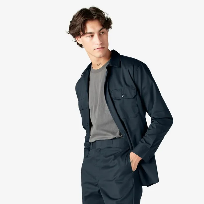 Dickies Work Shirts Long Sleeve Work Shirt Dark Navy Dark Navy dn 8211 Men Dickies Work Shirts Long Sleeve Work Shirt Dark Navy Dark Navy dn 8211 Men