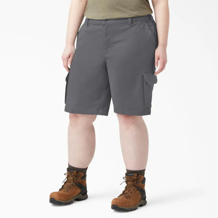 Dickies Work Shorts Women039s Plus Relaxed Fit Cargo Shorts 11034 Graphite Gray Graphite Gray ga 8211 Women