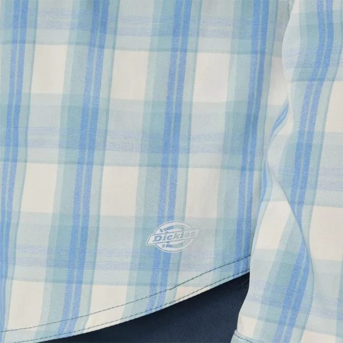 Dickies Work Tops Women039s Cooling RollTab Work Shirt Clear Blue Hillside Plaid Clear Blue Hillside Plaid b1f 8211 Women Dickies Work Tops Women039s Cooling RollTab Work Shirt Clear Blue Hillside Plaid Clear Blue Hillside Plaid b1f 8211 Women