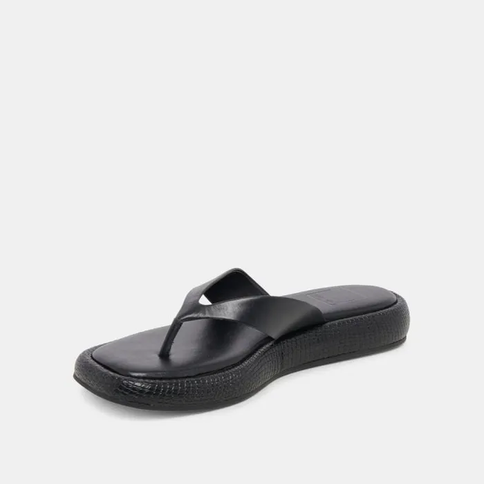 Dolce Vita Adin Sandals Black Leather Women Sandals