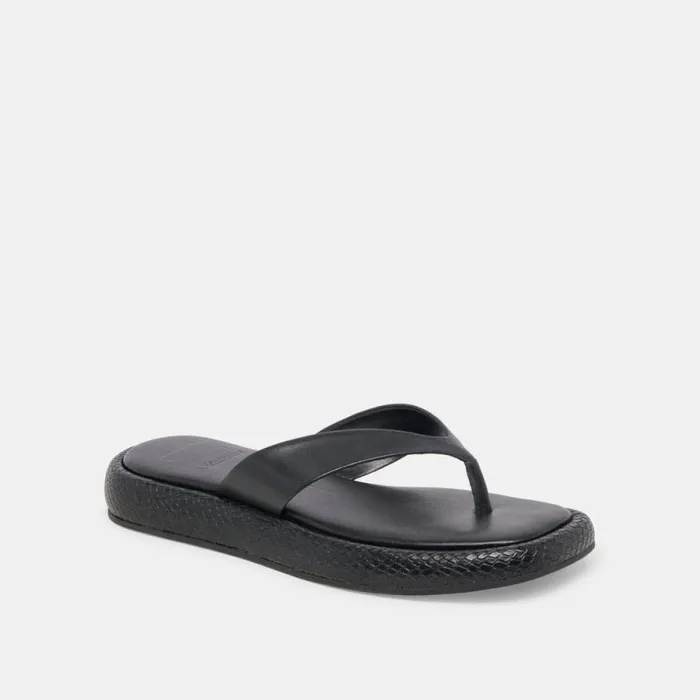 Dolce Vita Adin Sandals Black Leather Women Sandals