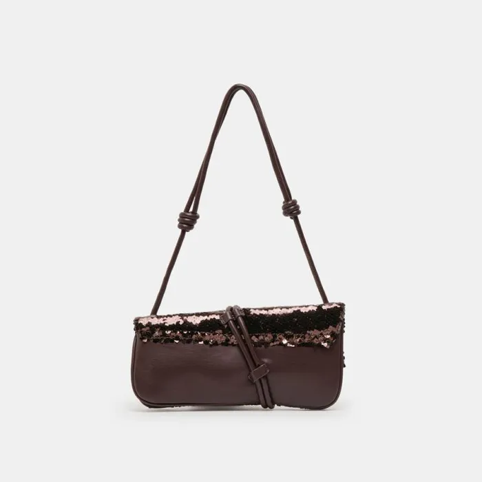 Dolce Vita Alice Shoulder Bag Brown Sequin Stella Women Handbags
