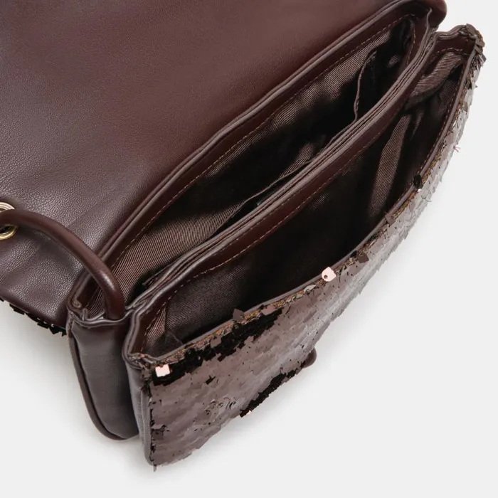 Dolce Vita Alice Shoulder Bag Brown Sequin Stella Women Handbags