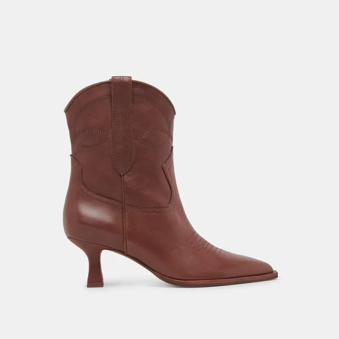 Dolce Vita Angel Booties Chocolate Leather Women Boots and Booties