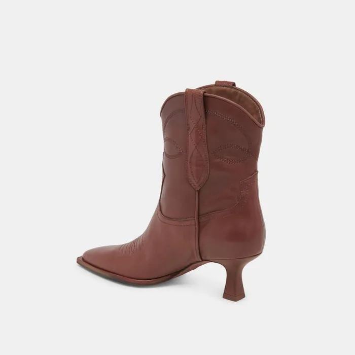 Dolce Vita Angel Booties Chocolate Leather Women Boots and Booties