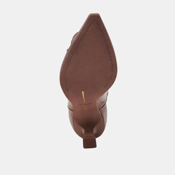 Dolce Vita Angel Booties Chocolate Leather Women Boots and Booties