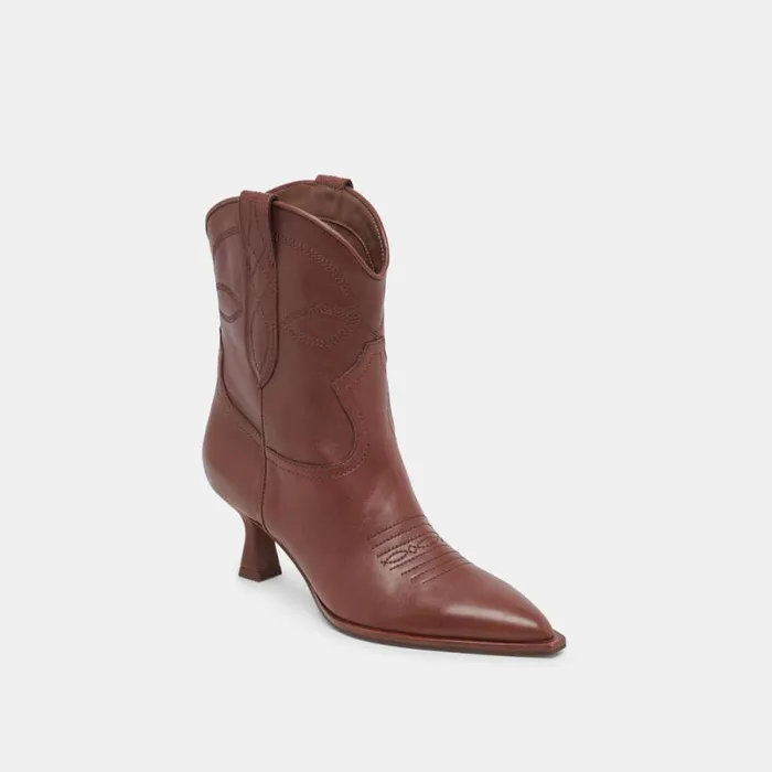 Dolce Vita Angel Booties Chocolate Leather Women Boots and Booties
