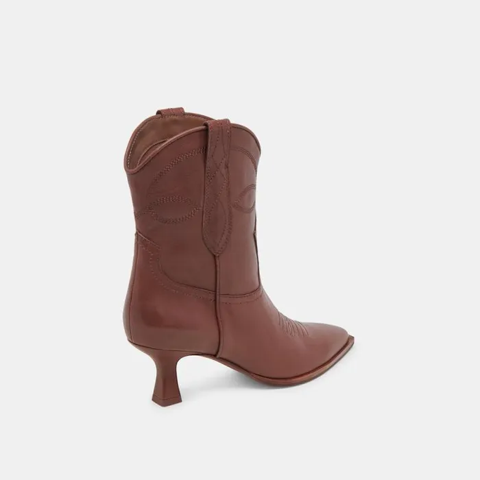 Dolce Vita Angel Booties Chocolate Leather Women Boots and Booties