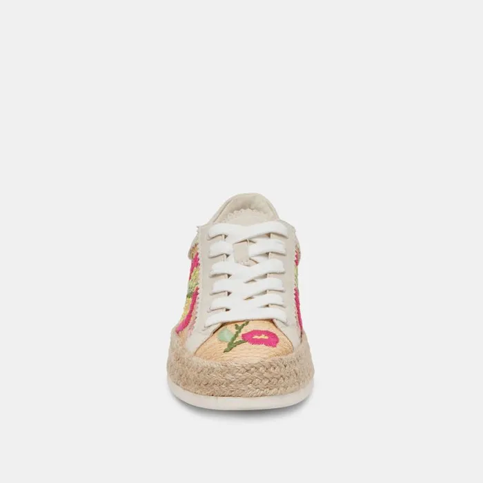 Dolce Vita Azalia Sneakers Floral Multi Raffia Women Sneakers