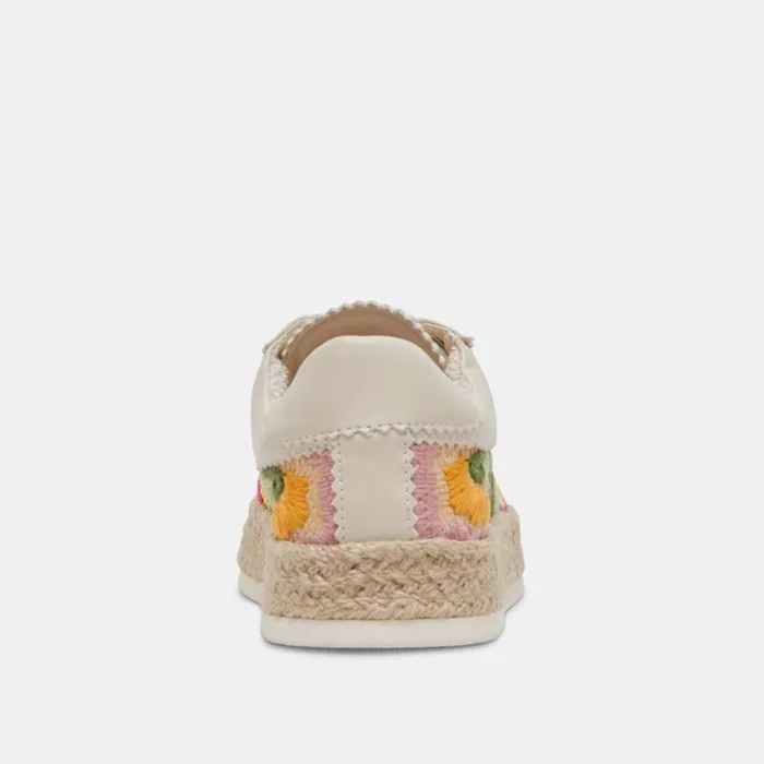Dolce Vita Azalia Sneakers Floral Multi Raffia Women Sneakers