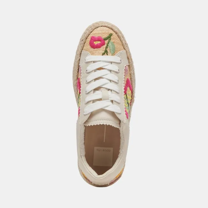 Dolce Vita Azalia Sneakers Floral Multi Raffia Women Sneakers