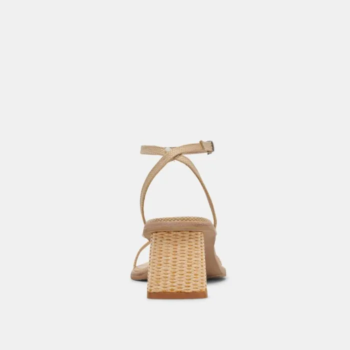 Dolce Vita Banita Wide Sandals Lt Natural Raffia Women Sandals