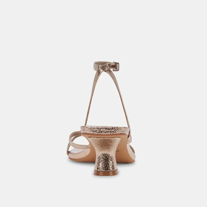 Dolce Vita Baylor Heels Dark Gold Crackled Stella Women Heels