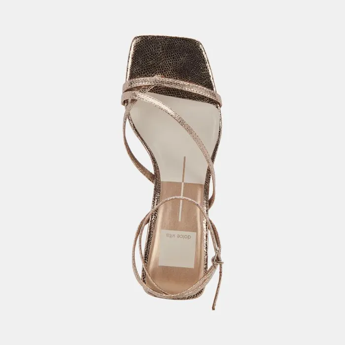 Dolce Vita Baylor Heels Dark Gold Crackled Stella Women Heels