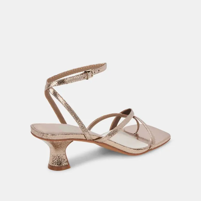 Dolce Vita Baylor Heels Dark Gold Crackled Stella Women Heels
