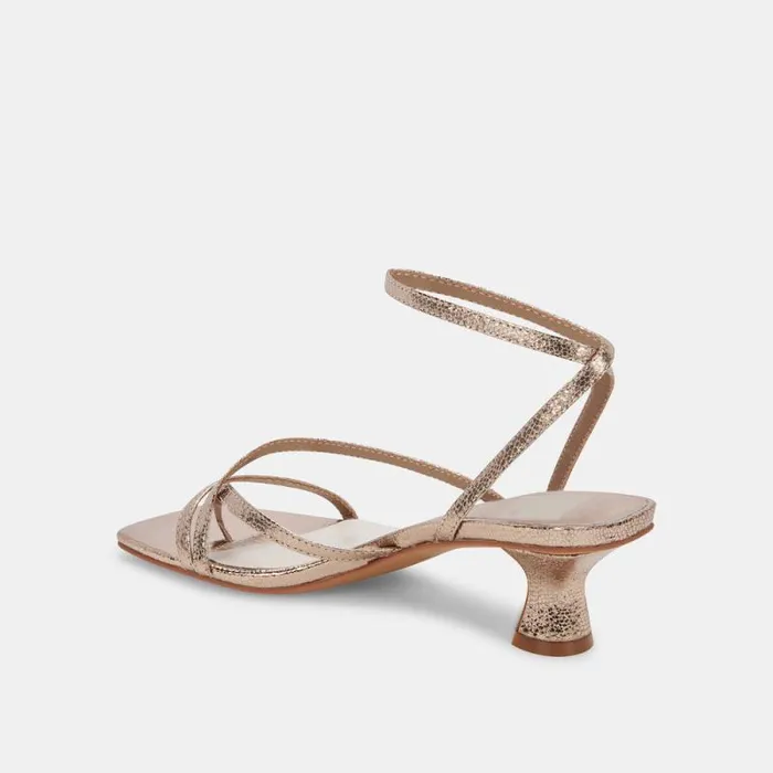 Dolce Vita Baylor Heels Dark Gold Crackled Stella Women Heels