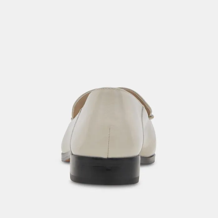 Dolce Vita Beny Flats Ivory Crinkle Patent Women Flats and Loafers