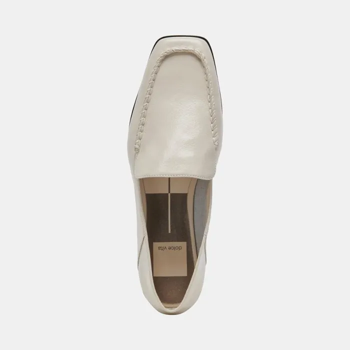 Dolce Vita Beny Flats Ivory Crinkle Patent Women Flats and Loafers