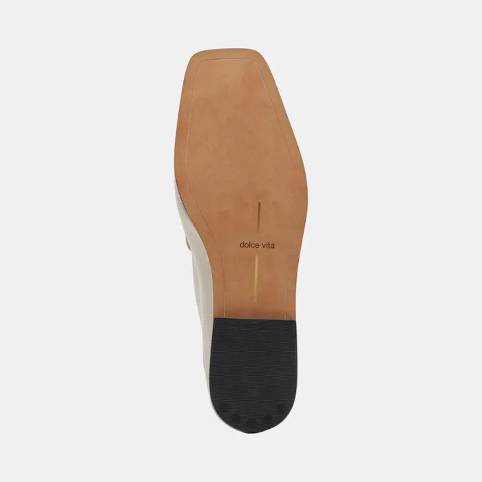 Dolce Vita Beny Flats Ivory Crinkle Patent Women Flats and Loafers