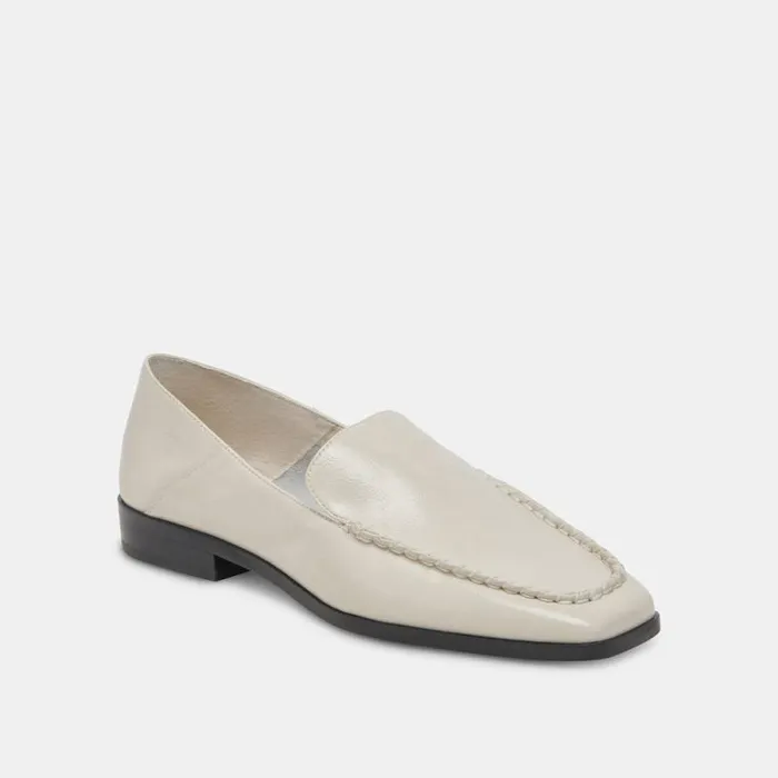 Dolce Vita Beny Flats Ivory Crinkle Patent Women Flats and Loafers