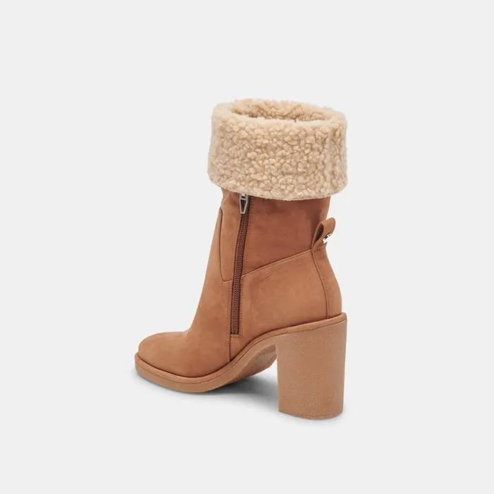 Dolce Vita Caddie Plush Boots Praline Nubuck Women Boots and Booties