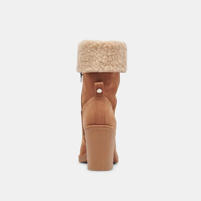 Dolce Vita Caddie Plush Boots Praline Nubuck Women Boots and Booties