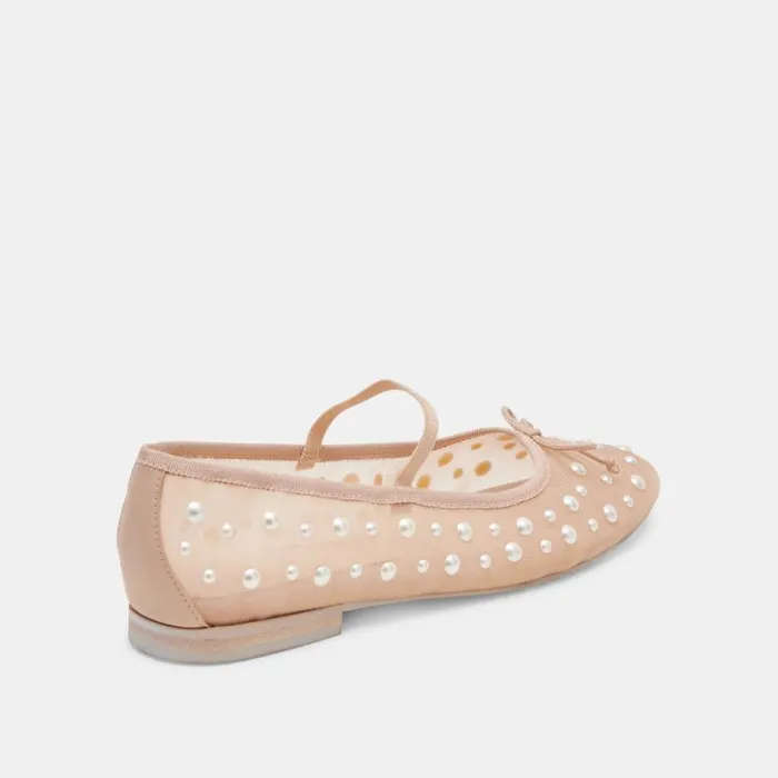 Dolce Vita Cadel Pearl Ballet Flats Blush Mesh Women Flats and Loafers