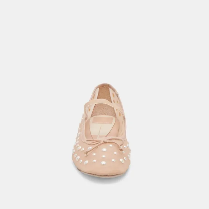 Dolce Vita Cadel Pearl Ballet Flats Blush Mesh Women Flats and Loafers