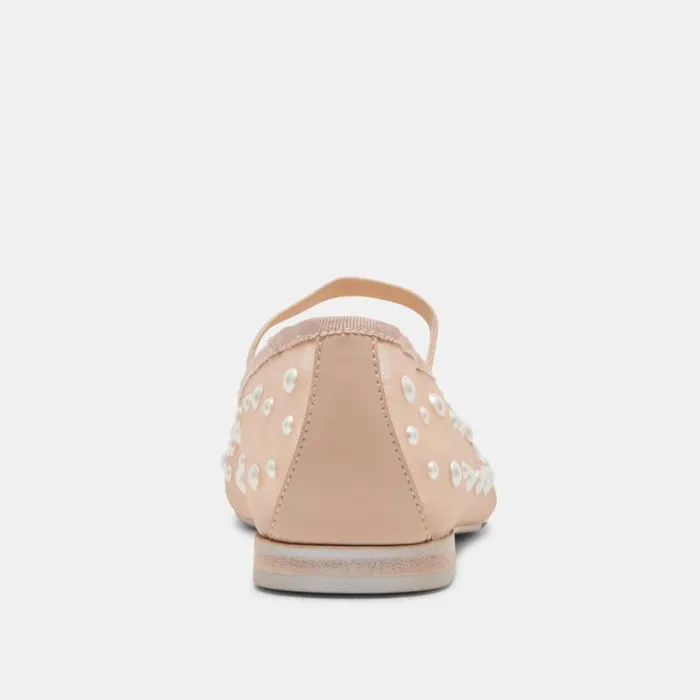 Dolce Vita Cadel Pearl Ballet Flats Blush Mesh Women Flats and Loafers