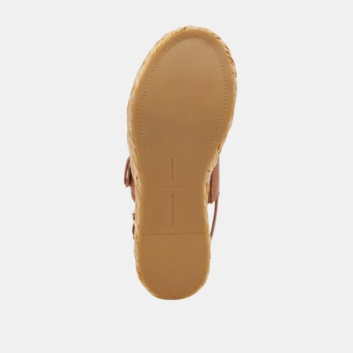 Dolce Vita Chera Sandals Tan Embossed Leather Women Sandals