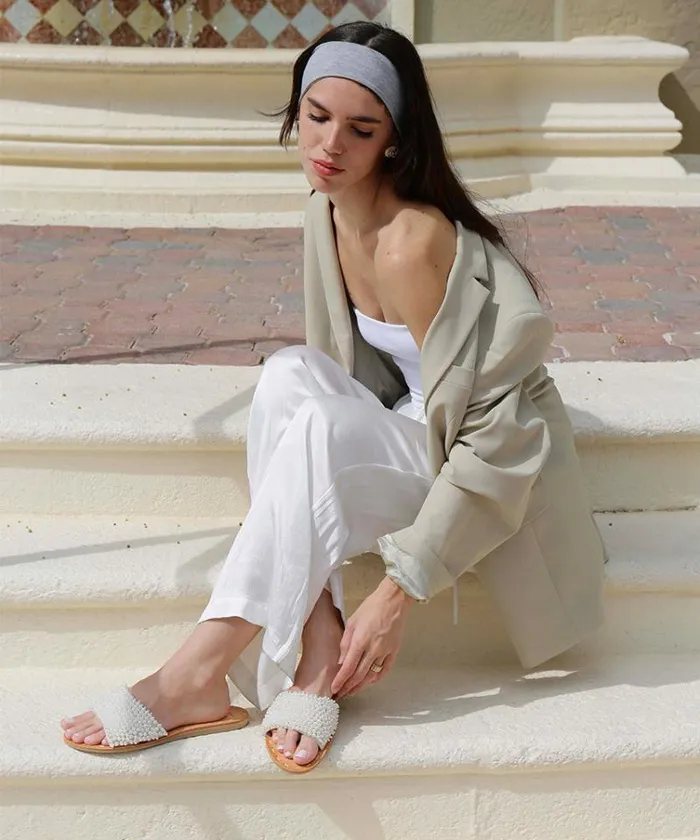 Dolce Vita Dalon Pearl Sandals Vanilla Pearls Women Sandals