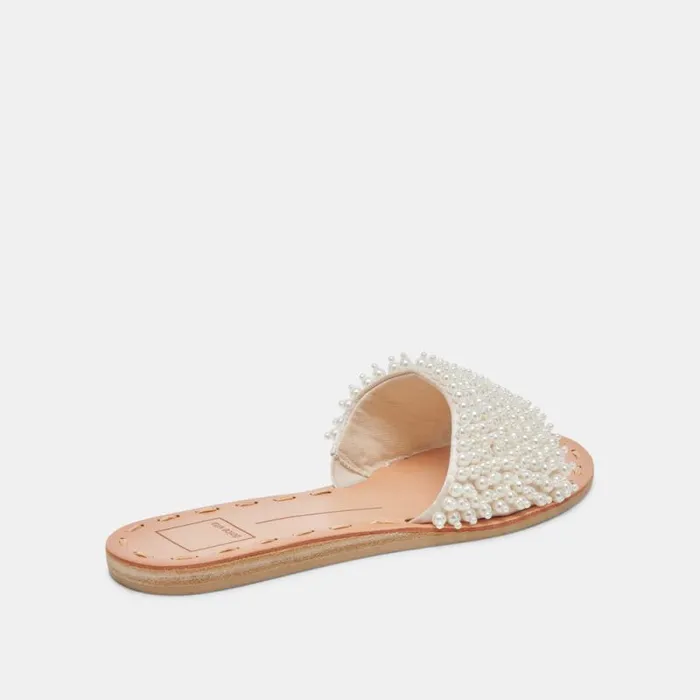 Dolce Vita Dalon Pearl Sandals Vanilla Pearls Women Sandals