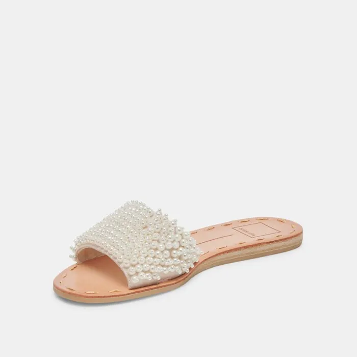 Dolce Vita Dalon Pearl Sandals Vanilla Pearls Women Sandals